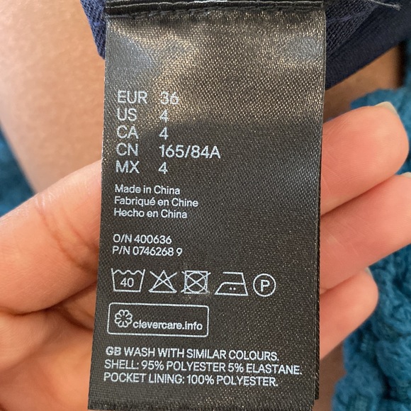 Navy Trench with Unfinished edges - Picture 7 of 8